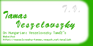 tamas veszelovszky business card